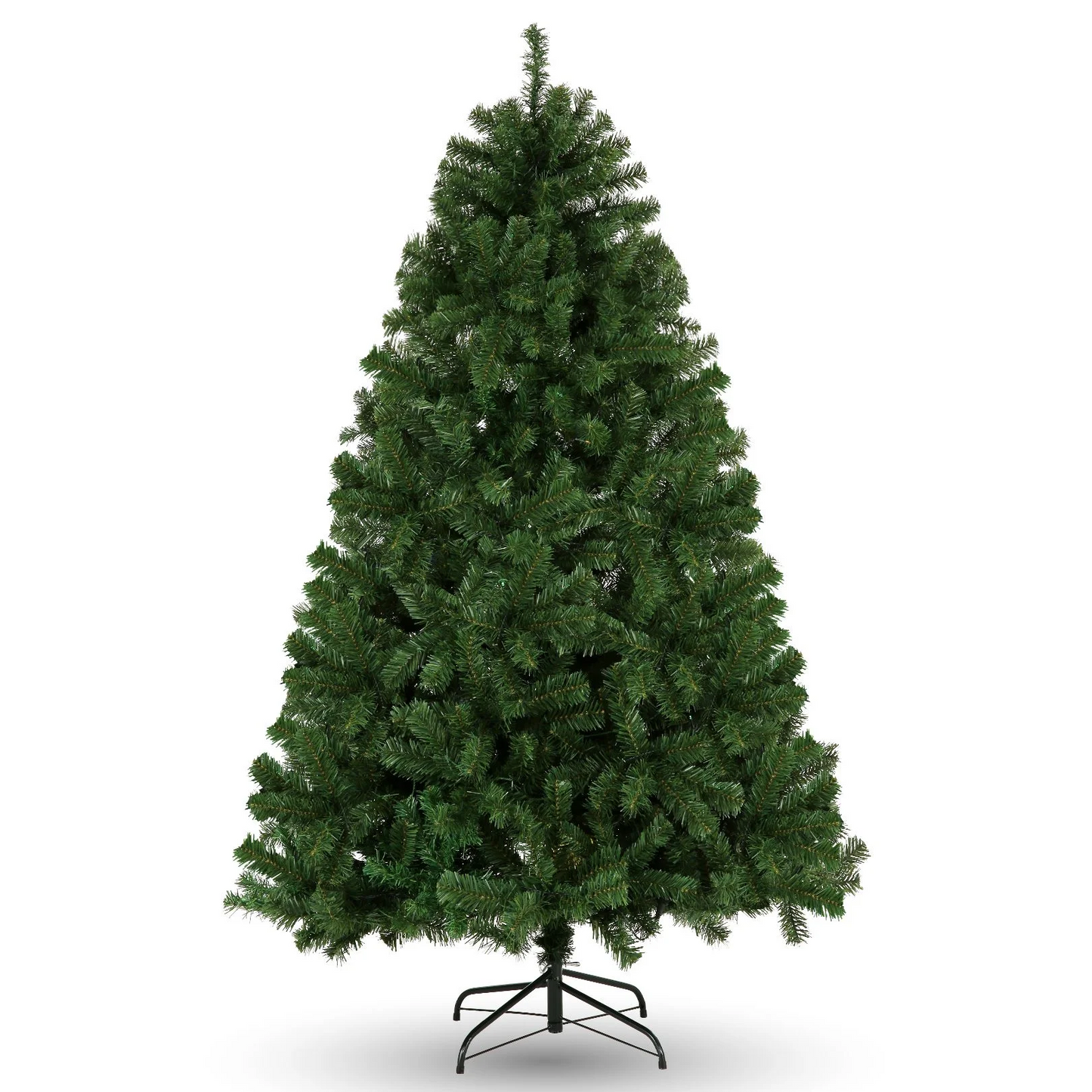 VIBESPARK 6Ft Artificial Green Lifelike Christmas Pine Tree Artificial Christmas Tree Holiday Decoration with 1000 Branch Tips and Foldable Stand, Easy Assembly, Green