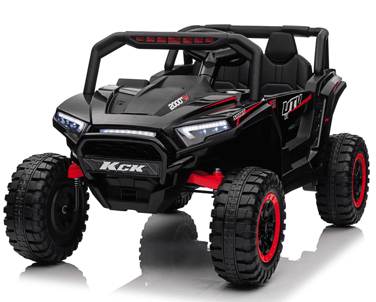 VIBESPARK 24V 2 Seater Ride on Car with Remote Control, Powered Ride on UTV Toys for Boys, Girls, Ages 3-8, Electric Car w/ Colorful LED Lights, Bluetooth, MP3, USB, 5MPH