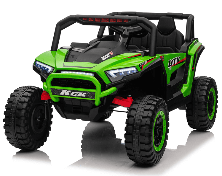 VIBESPARK 24V 2 Seater Ride on Car with Remote Control, Powered Ride on UTV Toys for Boys, Girls, Ages 3-8, Electric Car w/ Colorful LED Lights, Bluetooth, MP3, USB, 5MPH