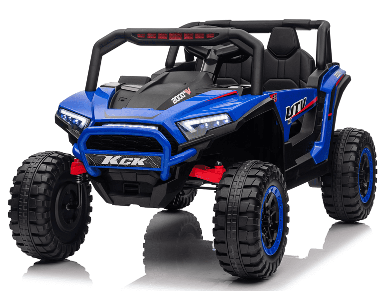 VIBESPARK 24V 2 Seater Ride on Car with Remote Control, Powered Ride on UTV Toys for Boys, Girls, Ages 3-8, Electric Car w/ Colorful LED Lights, Bluetooth, MP3, USB, 5MPH
