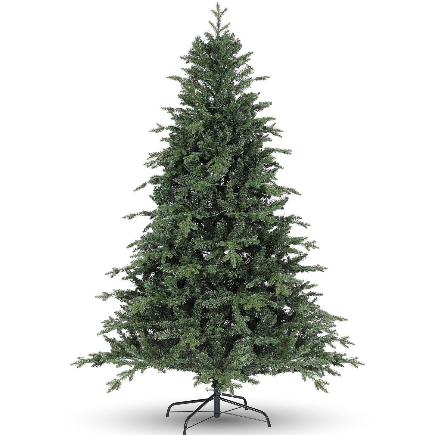 VIBESPARK 6FT Artificial Christmas Tree with 1000 PE&PVC Mixed Branch Tips, Unlit Hinged Premium Spruce Fake Xmas Trees, Green, Foldable Base