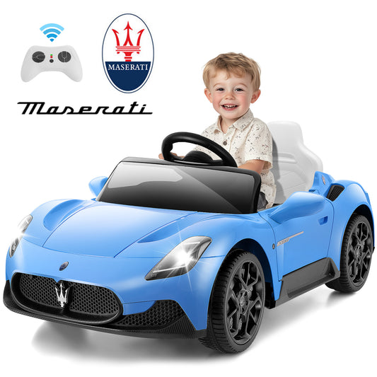 VIBESPARK 12V Ride on Car Licensed Maserati-MC20 Cielo, Ride on Toys for Toddlers with Remote Control, Electric Car for Kids Age 3-6, Bluetooth, MP3, USB, LED Lights, Soft Start, Blue
