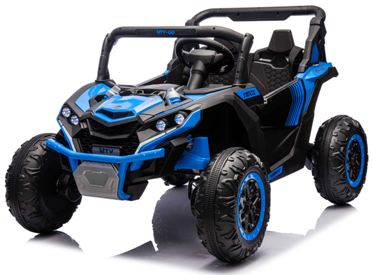 VIBESPARK 24V Powered Ride on Car 2WD/4WD Switchable, 2 Seater Ride on UTV with 3-Speed Remote Control, 4-Wheeler Kids Electric Toy for 3-8, Bluetooth, Music, USB, LED Lights, Spring Suspension